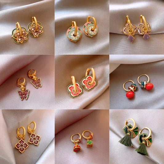 Modern Boho Jewelry Elegant Color Flower Drop Earrings For Women. MOTHERS DAY Gift and everday wearable