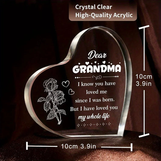 Grandma Heart Sign - Perfect Birthday & Christmas Gift from Grandchildren and a Perfect gift for MOTHERS DAY
