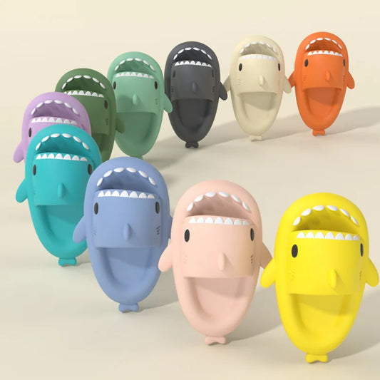 Mens and Womens Shark Slippers, Summer Slides, Bathroom Flip Flops, Soft Anti-Skid Shoes, and even Beach Sandals