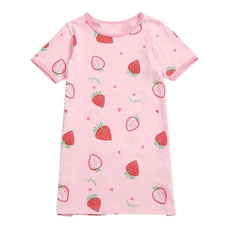 New Women's Nightgown Children's Clothing Cotton Home Casual  For Girls Kids Sleepwear