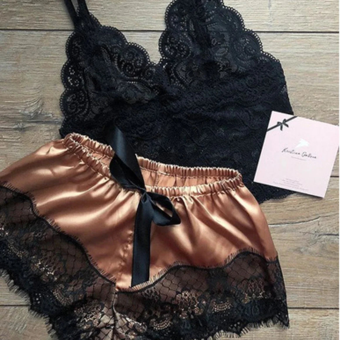 Sexy Pajamas for Women.  2 Pieces Top and. Shorts Set.