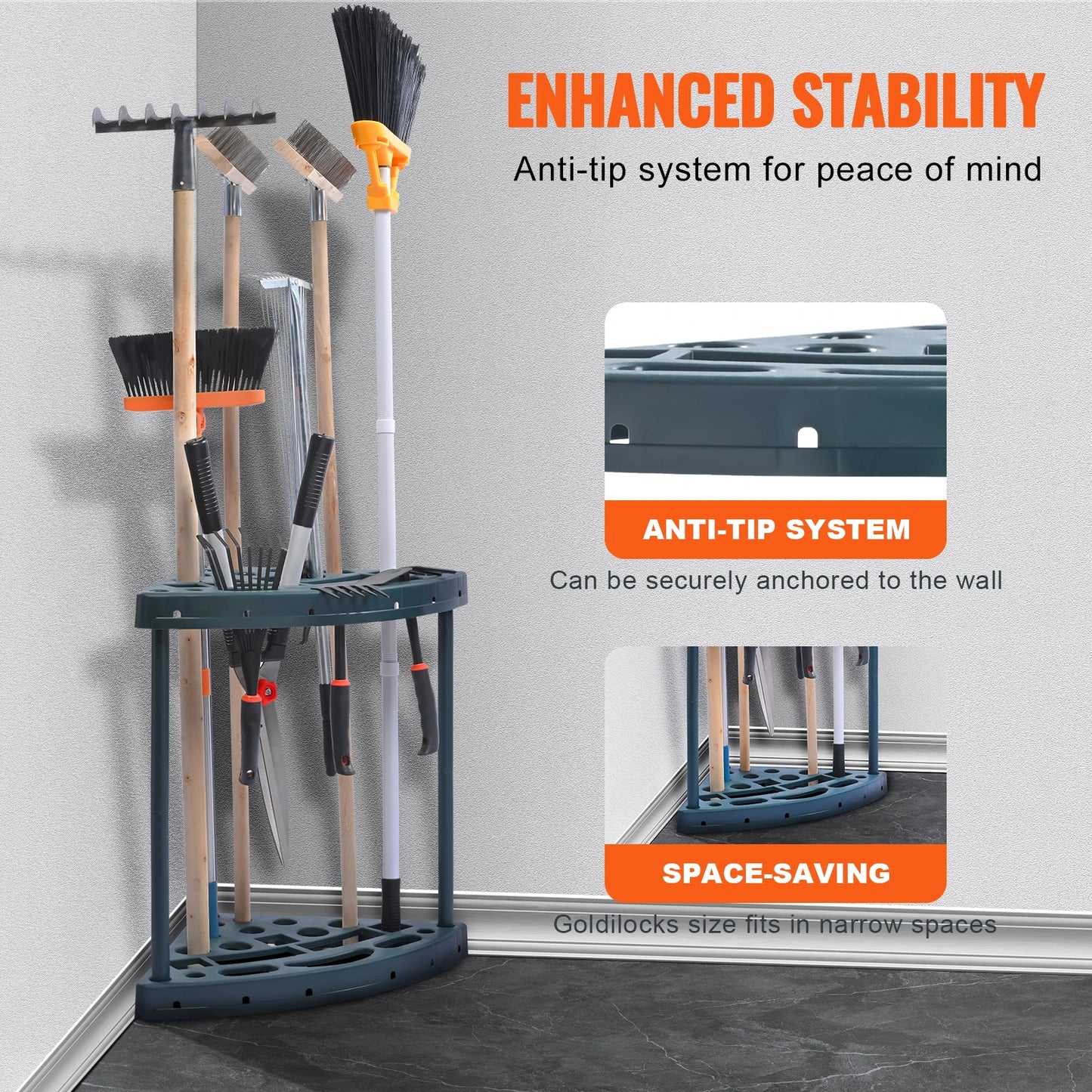 19 Slots Garden Tool Organizer
