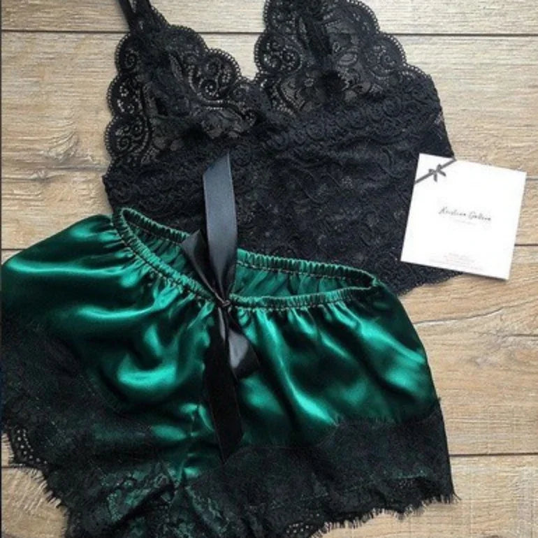 Sexy Pajamas for Women.  2 Pieces Top and. Shorts Set.