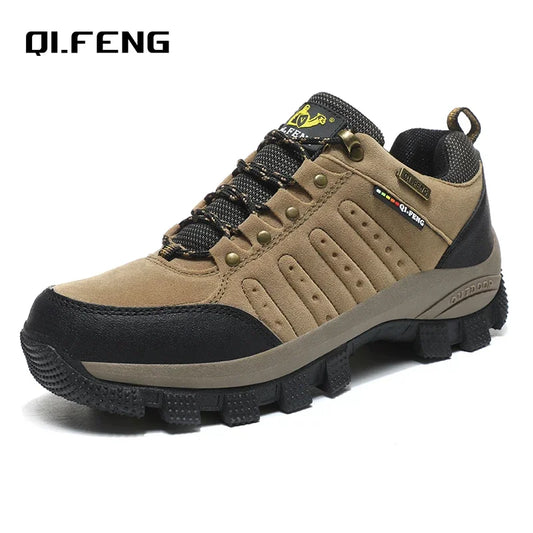 Men Casual Leather Shoes Classic.  Waterproof High Quality Shoe  also for Women as Climbing Shoes.