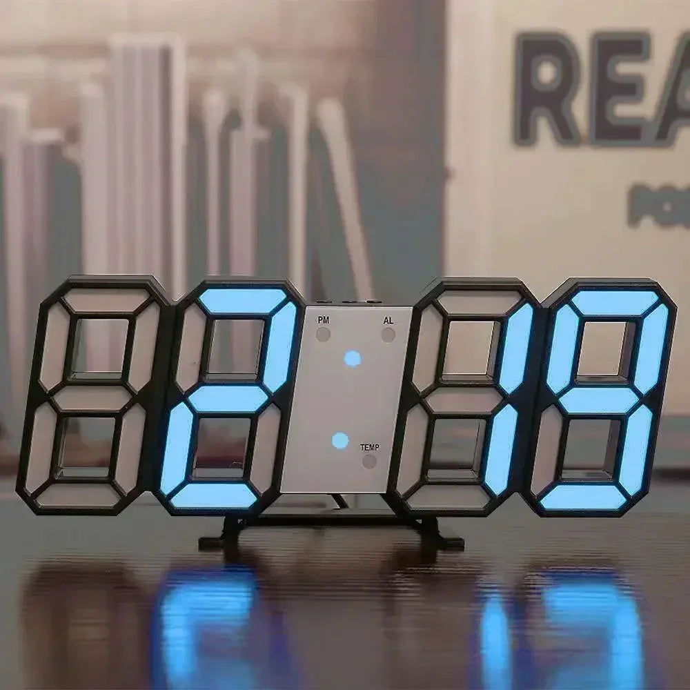 FUN Digital Wall Clock for Kitchen or Office. Desk, Electronic Alarm, Modern Home Decoration for Bedroom Decor Interior Led Table Clocks Living Room