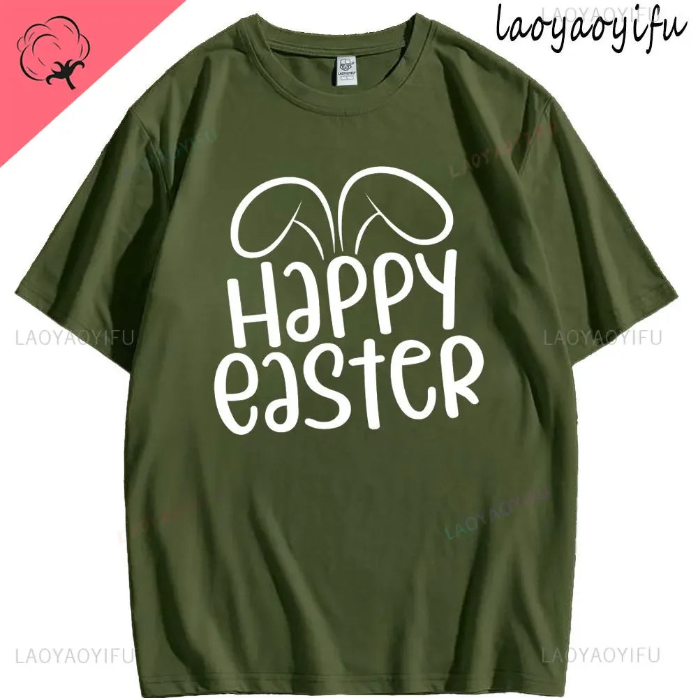 Bunny with Sunglass Unisex Retro Aesthetic T-shirt Funny. Happy Easter Bunny, Cotton Tshirt, Ears and Cute Rabbit