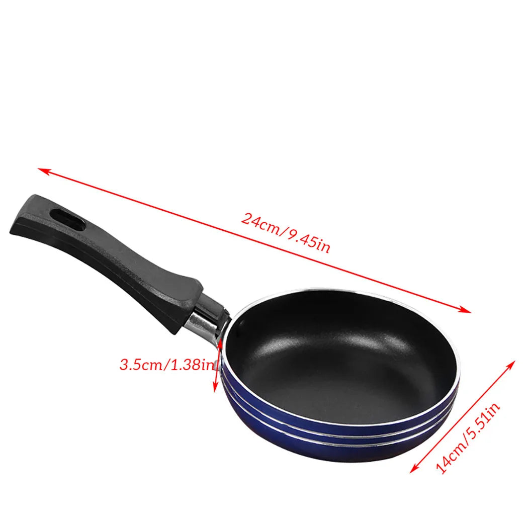 12cm/14cm/16cm Mini Frying Pan, Non-Stick Steel Frypan  Random Colors