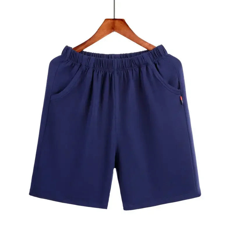 Shorts Men Pajama Pants. Combed Cotton Casual Summer Home Sports Cropped Pants.  Thin Home Shorts,  Solid Sleeping Pants
