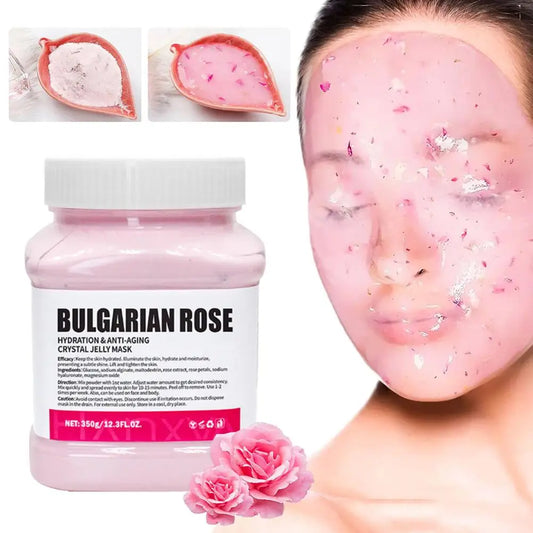 Gold Crystal Jelly Mask.   Powder with  Hydrating, Brightening and Moisturizing Facial Treatment for Glowing Skin Care Product