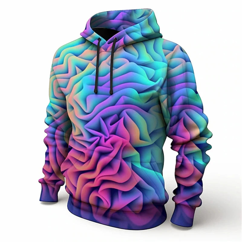 Size are from S to 5XL Fashion 3D Printed Color Pattern Men's Hoodie Casual Loose Design Pullover Top. Men's Hoodies, having so many fun colors and patterns would look great on Women and Girls. Don't cha" think?