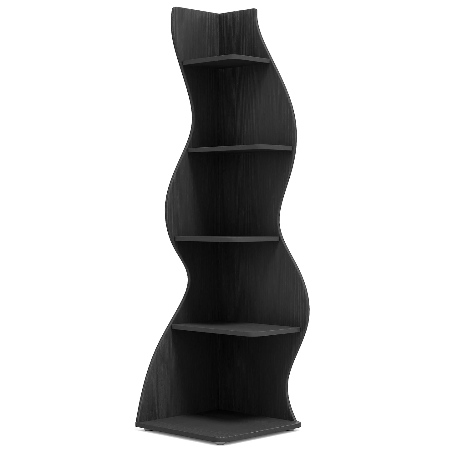 Corner Shelf, Modern 5-Tier Corner Bookshelf, Stylish Corner Small Bookcase, Storage Rack, Plant Stand