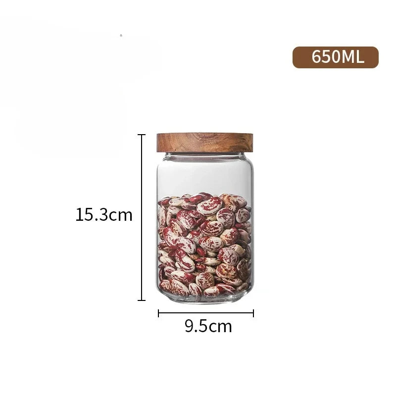 1pc Wooden Lids for Glass Organizers. Kitchen use or wherever you Prefer.