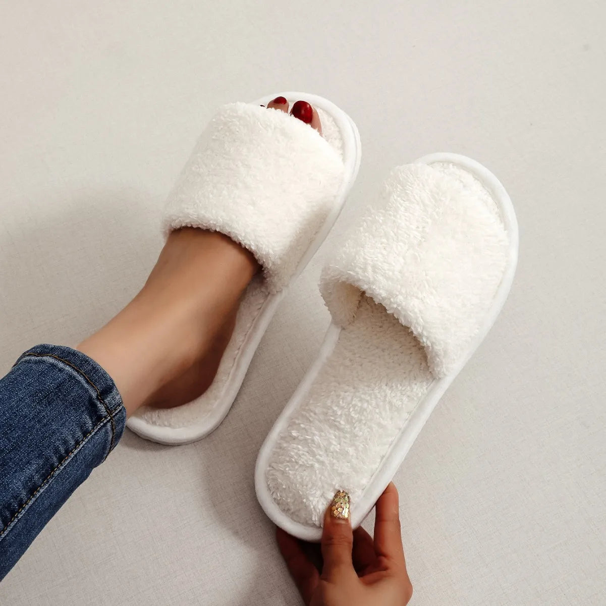 Four Seasons Women's Home Slides. Warm, Plush,  Comfortable,  and Lightweight.