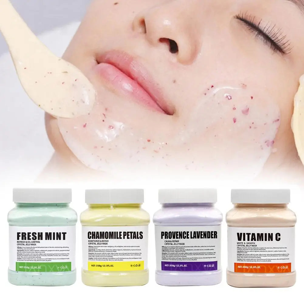 Gold Crystal Jelly Mask.   Powder with  Hydrating, Brightening and Moisturizing Facial Treatment for Glowing Skin Care Product