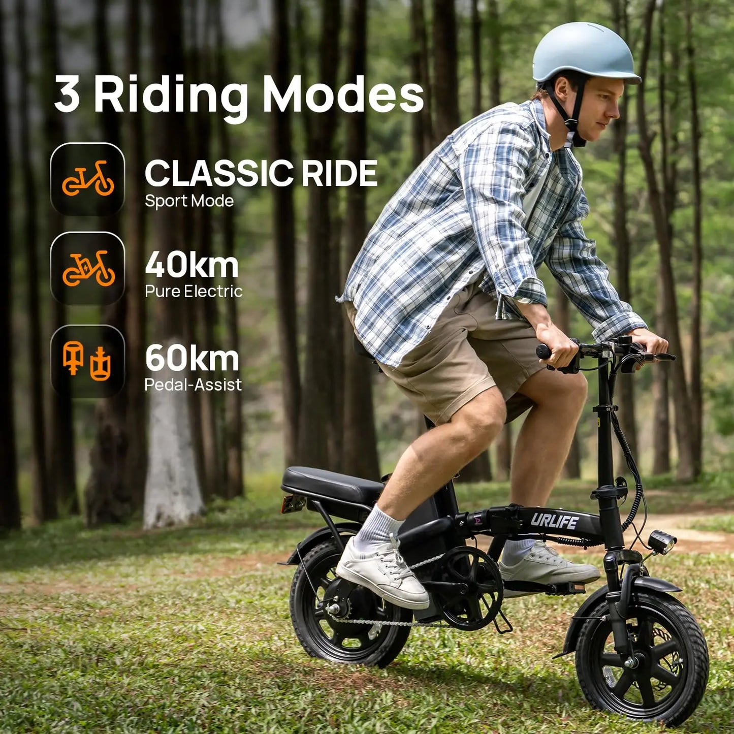 14" Foldable Electric Bicycle with 3 Hours Charge Time