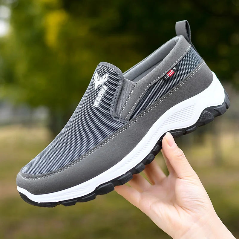Men Running and Hiking Sneakers, Breathable, Orthopedic, Slip-On, Comfortable for Outdoor Activity, Running true tp size but check sizing charts to be certain!