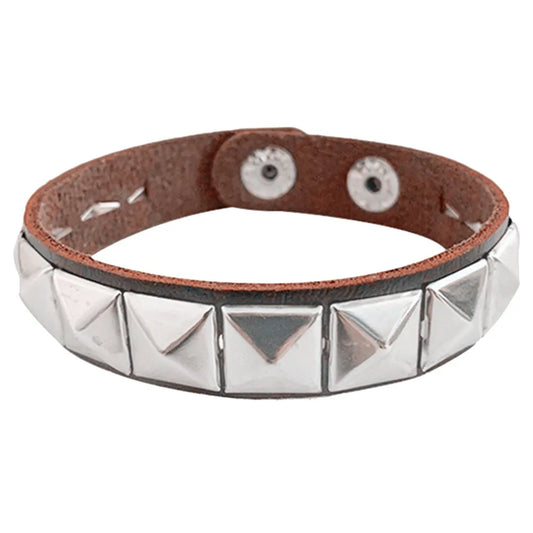 Unique Rivet PU Leather Studded Bracelet, Bangle, Rivet Bracelet, Cuff Wrap, Men /Women Metal Wristband . BLACK is low stock. White is very available.