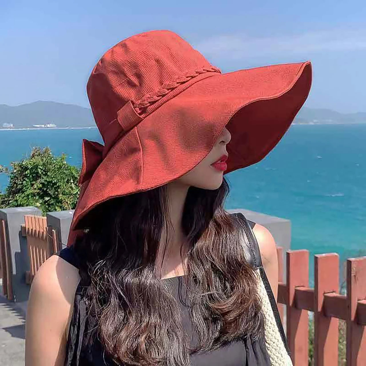 Womens Summer Bucket Hat in Solid Colors with Wide Brim. Fishermans Hat For Girls/Ladies Outdoor Travel, Beach , UV Protection