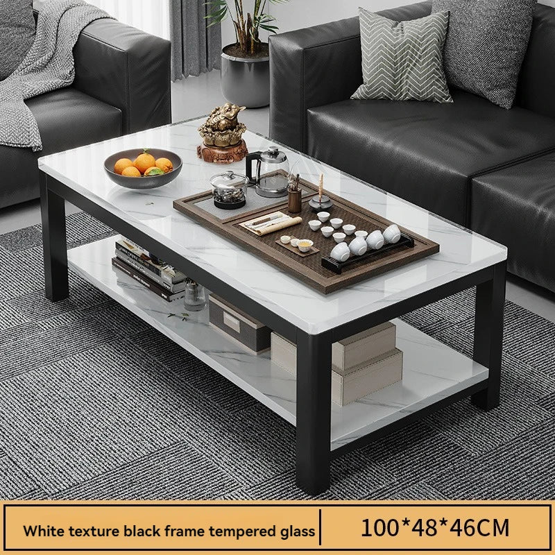 Tea table, living room, household, small apartment, next to sofa, office, marble patterned tea table,