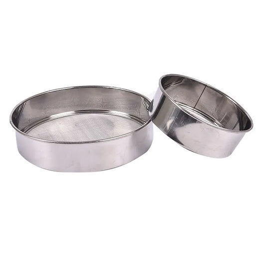 Kitchen Mesh Flour Sifter Round Stainless Steel Flour Sieve, Strainer, Sifters