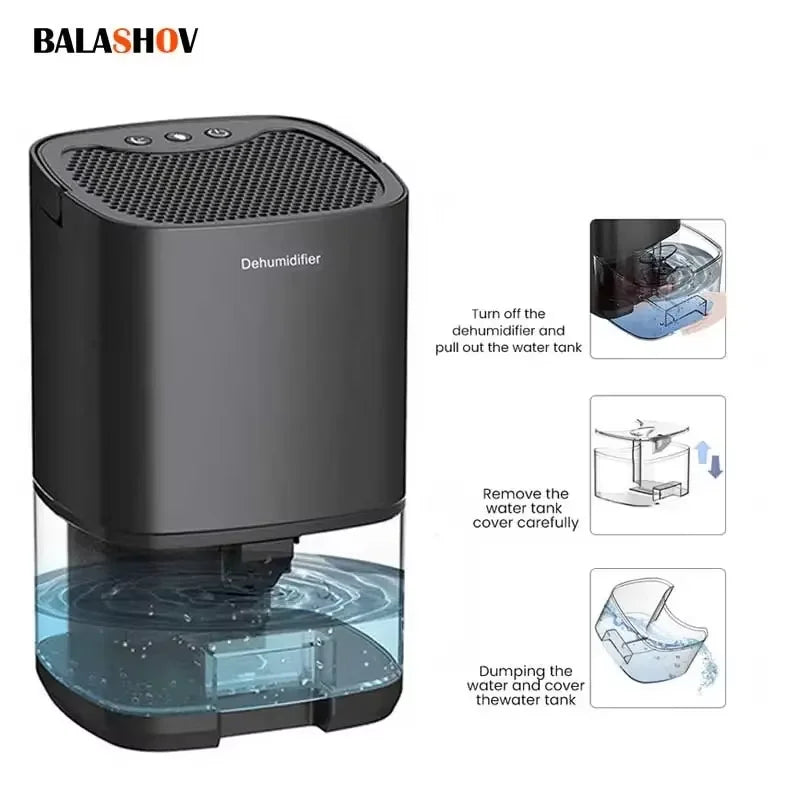 Air Dehumidifier,  Portable Mute Moisture Absorbers . Air Dryer For Home, Bedroom, Office ,Kitchen, and Deodorizer Dryer EU/US plug.