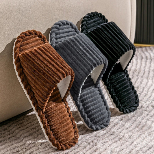 Men's open Toed Slippers for Autumn and Winter.   Also Indoor Anti -slip,  Breathable Bedroom  Slippers. Small sizes possible for Women!