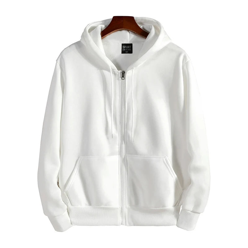 Zipper Hoodies Autumn /Winter. Men's New Long Sleeve Hooded Sweatshirt. Fashion Casual Male Outfit for Sportwear, Loose Fit Clothes