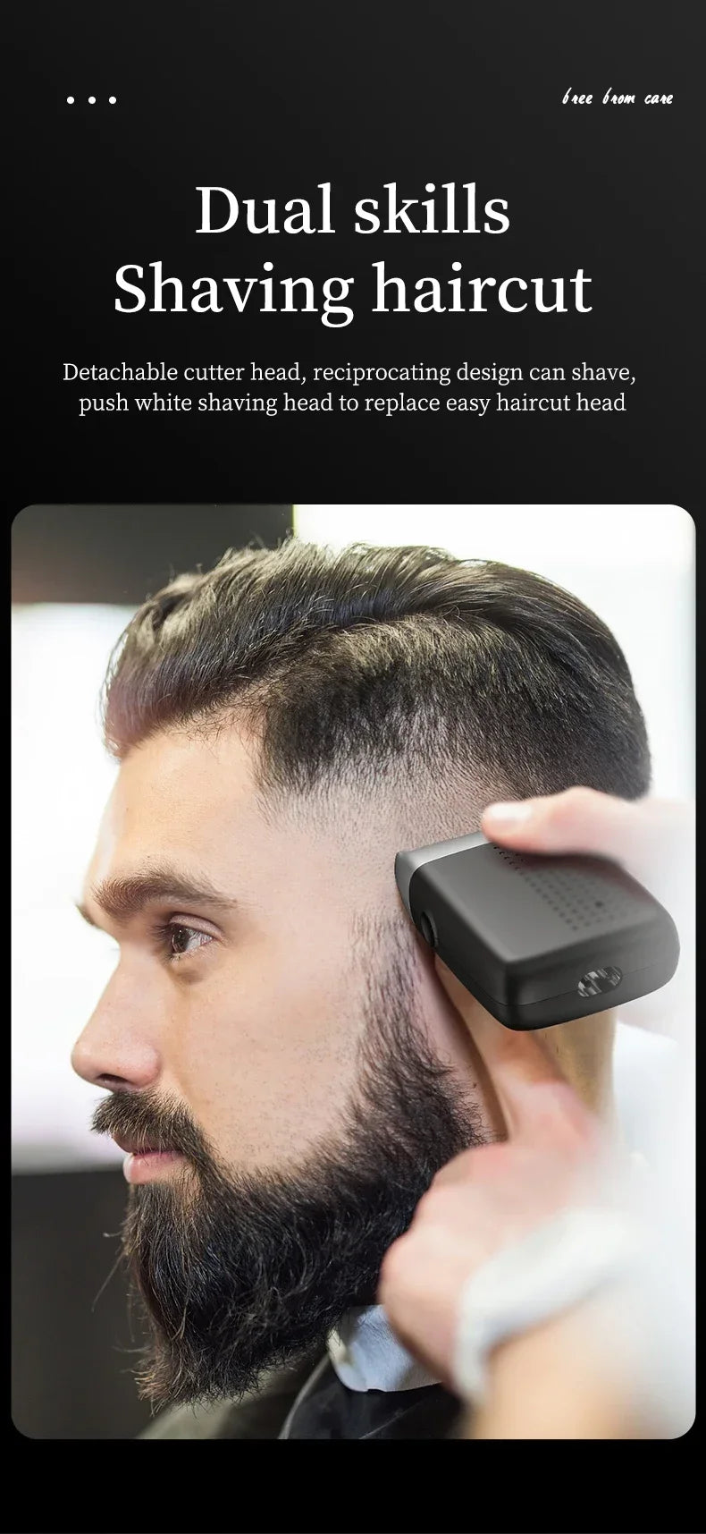 Original Fang BRAUN M1900 Electric Shaver For Men.  Beard Trimmer, Shaver,   Portable Hair Clipper,  Rechargeable Shaving Beard Machine