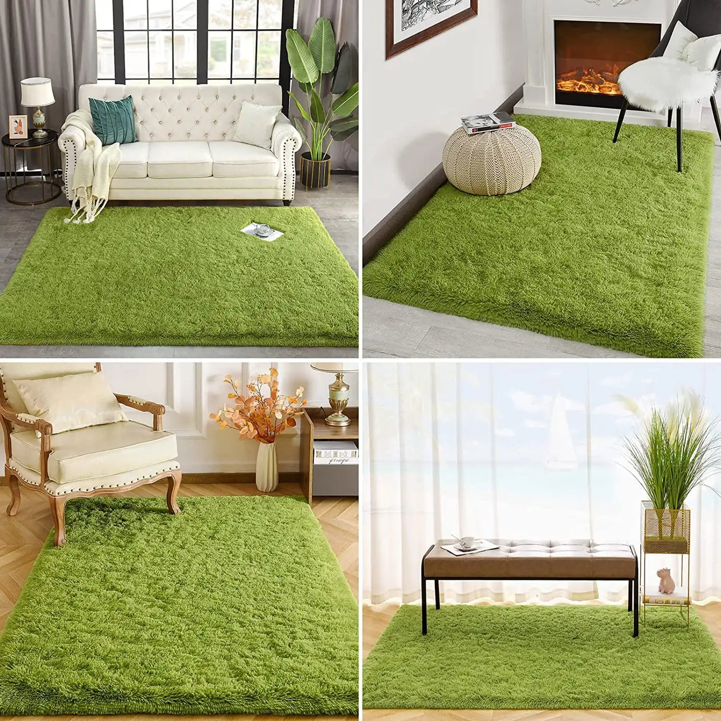 Fluffy Rugs for Bedroom Fuzzy Area Rugs for Living Room, and Soft Kids Carpet .  Non Slip Rugs for Hardwood Floors