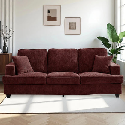 Sofa for Living Room, 89 inch Cloud Sofa in Chenile with Extra Comfy Soft Seats, Modern 3 Seater Sofas for Bedroom