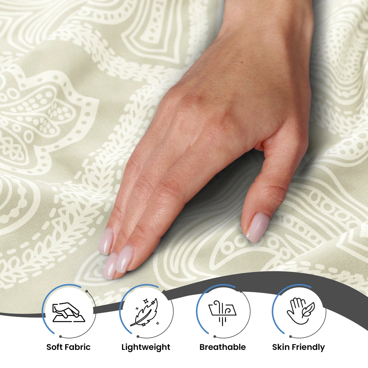 LUX Décor Paisley Sheet Set – 6 Piece Ultra-Soft Microfiber Bed Sheets with Flat Sheet, 16 Inch Deep Pockets for Fitted Sheet