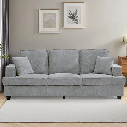 Sofa for Living Room, 89 inch Cloud Sofa in Chenile with Extra Comfy Soft Seats, Modern 3 Seater Sofas for Bedroom
