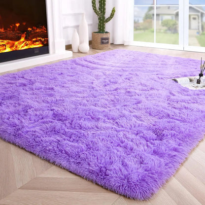 Fluffy Rugs for Bedroom Fuzzy Area Rugs for Living Room, and Soft Kids Carpet .  Non Slip Rugs for Hardwood Floors