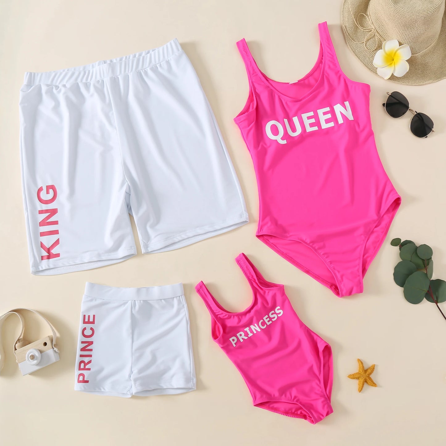 Family Matching Swimsuits/ Floral Printed Mom And Me Swimwear.  Women,  Girls Bathing Suits and Men,  Boys  Trunks Couples Holiday Beachwear
