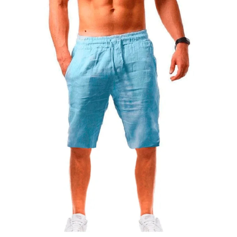 Men's Cotton /Linen Shorts / Pants.  Summer,  Breathable,  Solid Color Linen Trousers. Fitness Streetwear S-3XL. Great Gift for Fathers Day this year!!!