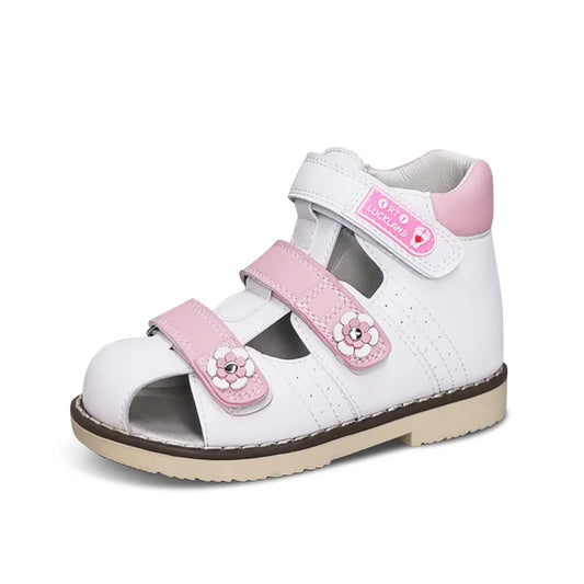 Childrens,   Girl Shoes,  Princess Orthopedic Pink Sandals For Kids,  Toddlers,  Leather Footwear With Orthotic Insoles