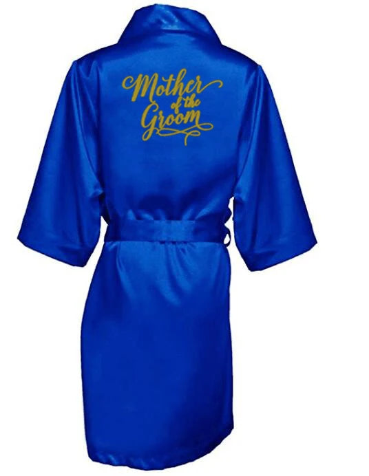 Satin Silk Robes Plus Size,  Wedding Bathrobe,  Bride,  Bridesmaid,  Mothers Maid of Honor,  Royal blue