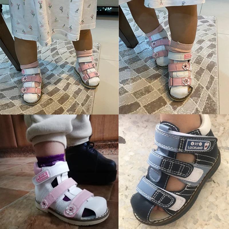 Childrens,   Girl Shoes,  Princess Orthopedic Pink Sandals For Kids,  Toddlers,  Leather Footwear With Orthotic Insoles