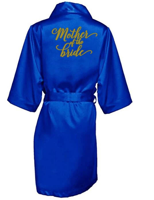 Satin Silk Robes Plus Size,  Wedding Bathrobe,  Bride,  Bridesmaid,  Mothers Maid of Honor,  Royal blue