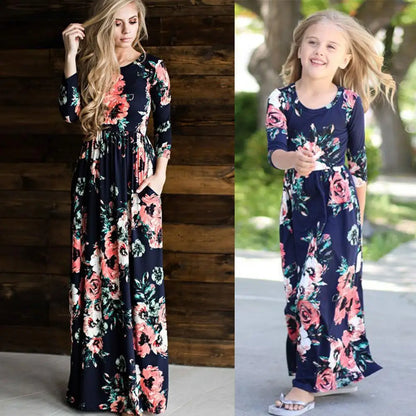 Summer Mommy and Me Family Matching  Clothing.  Mother/ Daughter Flower Dresses.  Mom Dress,  Kids, Child Outfit,  Baby Girl Clothing