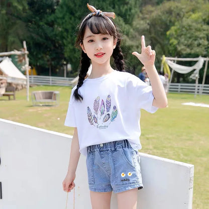 Baby Girls Summer Denim Clothing/ Shorts, Pants, Jeans, Clothes  for Girls.   Casual Short Trousers /Infant Bottoms