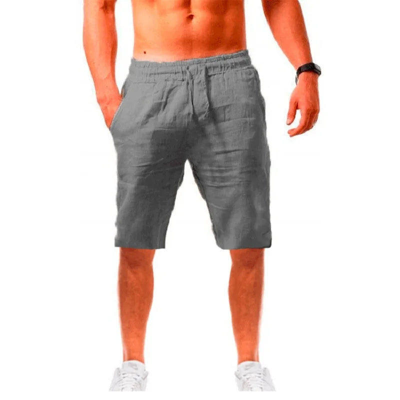 Men's Cotton /Linen Shorts / Pants.  Summer,  Breathable,  Solid Color Linen Trousers. Fitness Streetwear S-3XL. Great Gift for Fathers Day this year!!!
