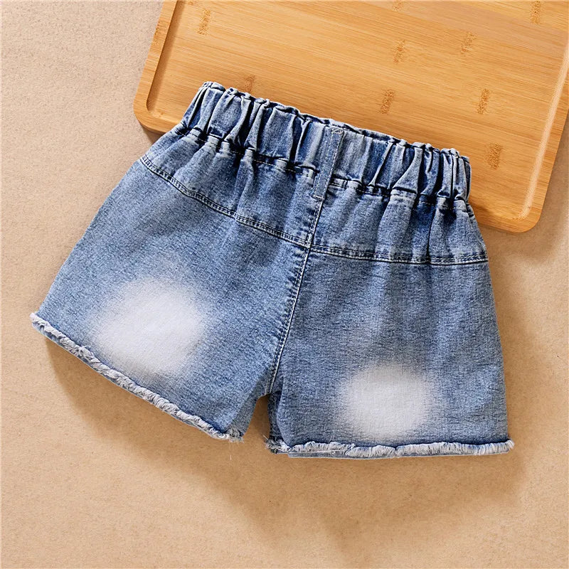 Baby Girls Summer Denim Clothing/ Shorts, Pants, Jeans, Clothes  for Girls.   Casual Short Trousers /Infant Bottoms