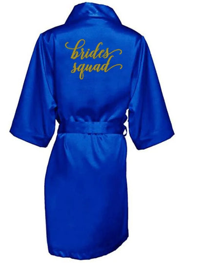 Satin Silk Robes Plus Size,  Wedding Bathrobe,  Bride,  Bridesmaid,  Mothers Maid of Honor,  Royal blue