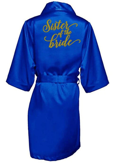 Satin Silk Robes Plus Size,  Wedding Bathrobe,  Bride,  Bridesmaid,  Mothers Maid of Honor,  Royal blue