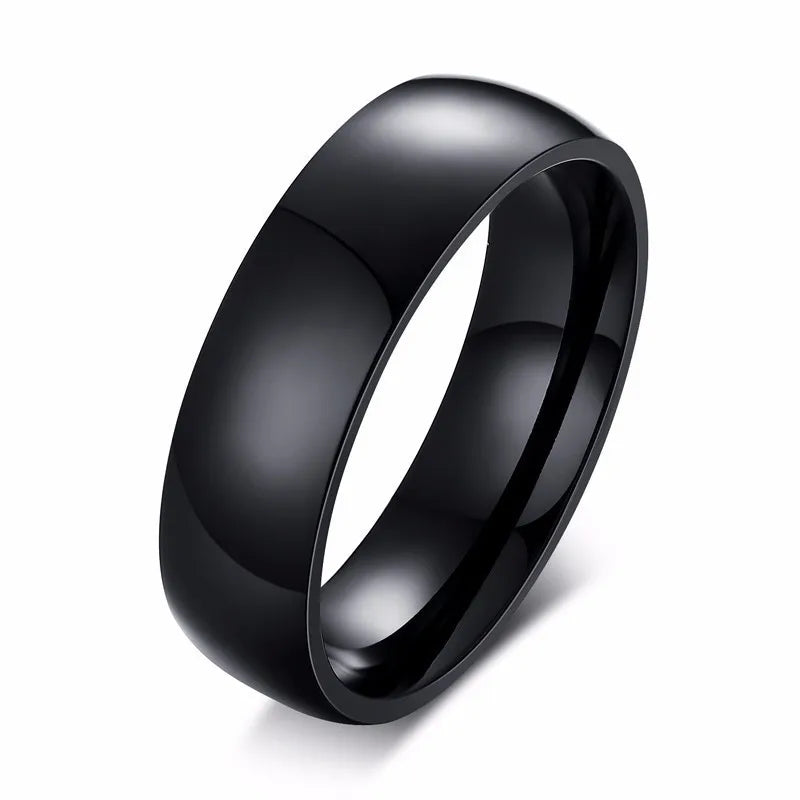 Gold Color Wedding Band.  Stainless steel Ring  for Women and  Men. US Sizes 4 5 6 7 8 9 10 11 12 13 14 15 Free Shipping