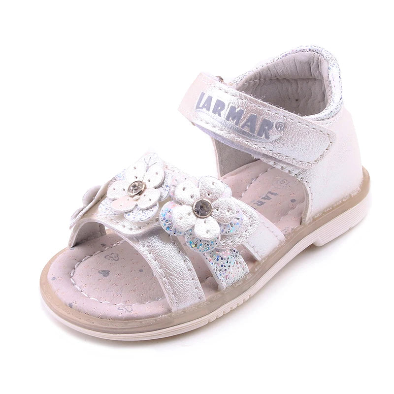 Kids Sandals for Girls/ Babys Sandals, Soft Leather Flowers,  Princess Girls Shoes,  Childrens  Beach Sandals,  Toddler Shoes