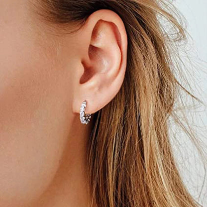 ,.Full Paved Crystal CZ Hoop Earrings for Women.  A  Dazzling Accessory  Gift for MOTHERS DAY,  Wedding Party,  Birthday Gift, Statement Jewelry