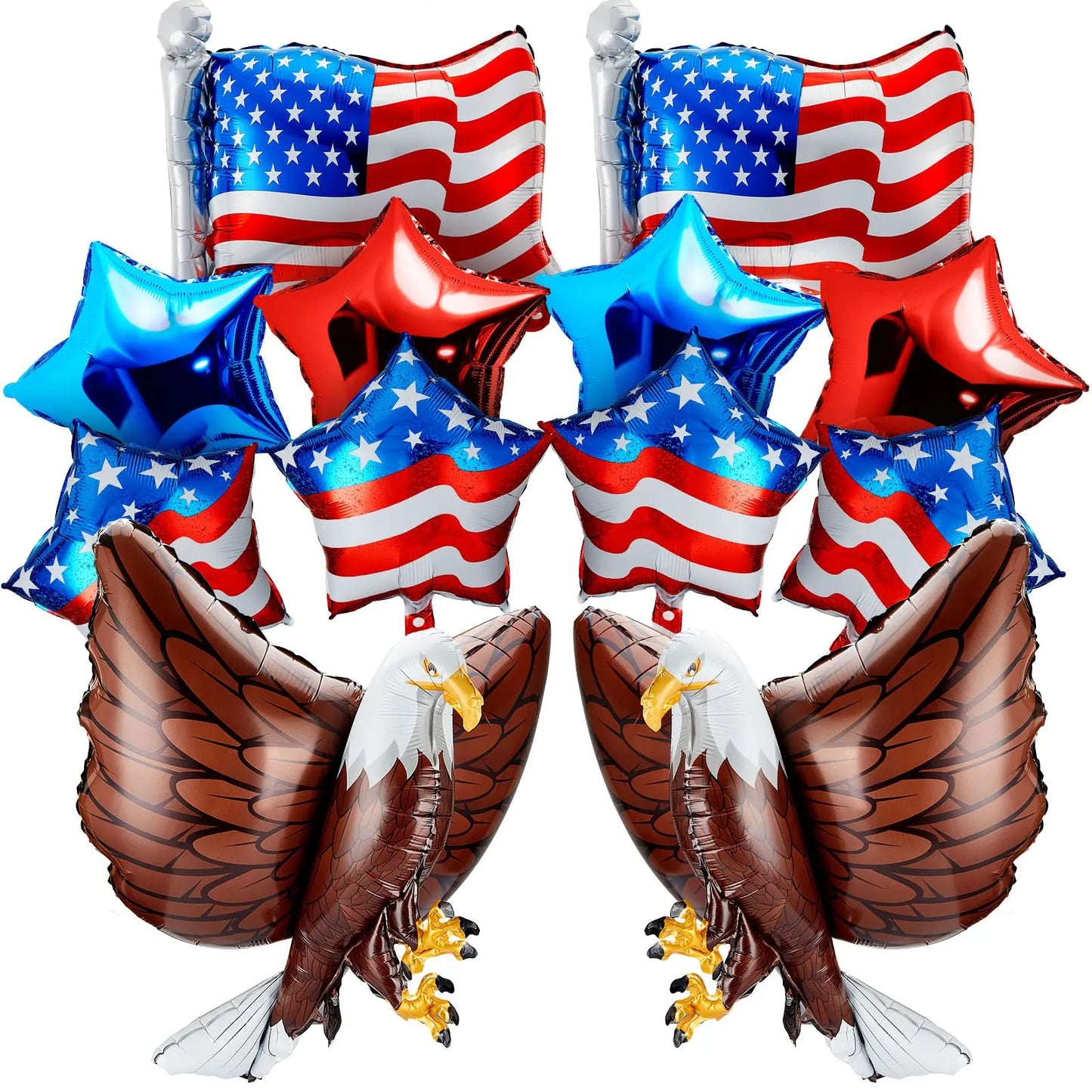American Flag Balloons Set,  Patriotic Days Foil Balloons For USA Theme Party Decoration, Patriotic Balloons