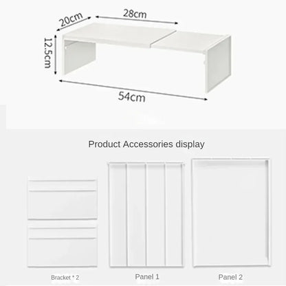 Kitchen Cupboard Organizer  with Retractable Cabinet Shelf .  For Seasoning , Bottles, Spice Rack, Dishes and Kitchen Accessories Storage Rack